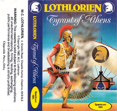 Tyrant of Athens box art for ZX Spectrum